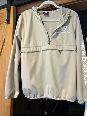 New Balance Tan Zip-Up Hoodie Pullover